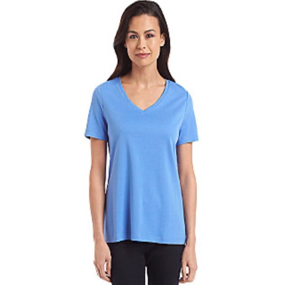 Studio Works Petites' Solid V-Neck Tee